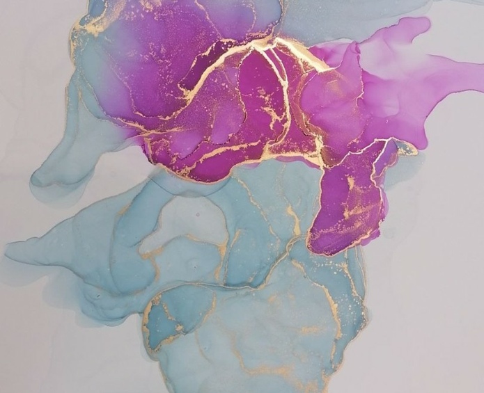 Создание картины Алкогольными чернилами Фото 4