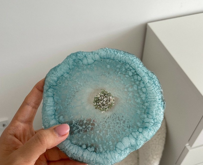 Создание подноса и подстаканников из эпоксидной смолы Фото 3