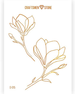 naklejka seriya Line Art D-015, zoloto Фото 