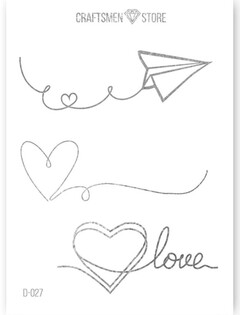 naklejka seriya Line Art D-027, serebro Фото 