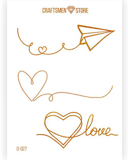 naklejka seriya Line Art D-027, zoloto Фото 